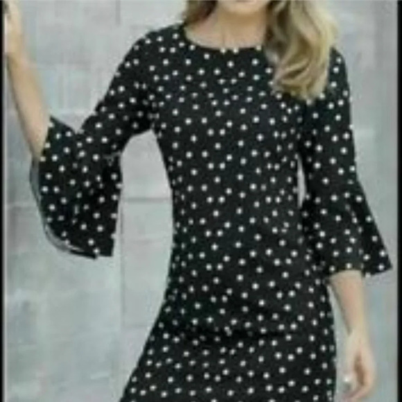 Monroe & Main Black White Polka Dot A-Line Dress Size 3X - Picture 2 of 9